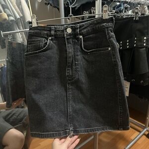 ZARA Authentic Denim By TRF - Size XS - Black Denim A-Line Skirt